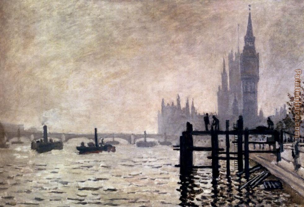 The Thames And The Houses Of Parliament painting - Claude Monet The Thames And The Houses Of Parliament art painting